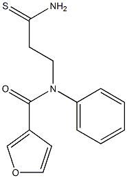 N-(3-amino-3-thioxopropyl)-N-phenyl-3-furamide Structure