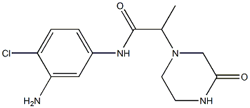 N-(3-amino-4-chlorophenyl)-2-(3-oxopiperazin-1-yl)propanamide Struktur