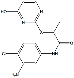 N-(3-amino-4-chlorophenyl)-2-[(4-hydroxypyrimidin-2-yl)sulfanyl]propanamide Struktur