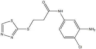 N-(3-amino-4-chlorophenyl)-3-(1,3,4-thiadiazol-2-ylsulfanyl)propanamide Structure