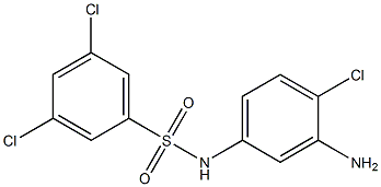 N-(3-amino-4-chlorophenyl)-3,5-dichlorobenzene-1-sulfonamide Structure