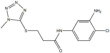 N-(3-amino-4-chlorophenyl)-3-[(1-methyl-1H-1,2,3,4-tetrazol-5-yl)sulfanyl]propanamide 结构式