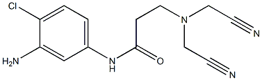 N-(3-amino-4-chlorophenyl)-3-[bis(cyanomethyl)amino]propanamide Structure
