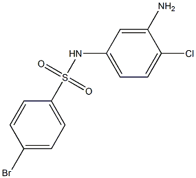 N-(3-amino-4-chlorophenyl)-4-bromobenzene-1-sulfonamide 化学構造式