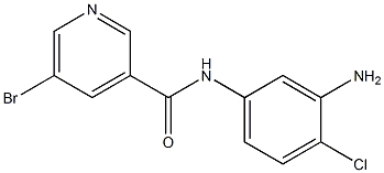 N-(3-amino-4-chlorophenyl)-5-bromopyridine-3-carboxamide Struktur