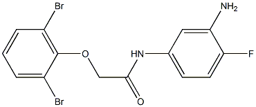 N-(3-amino-4-fluorophenyl)-2-(2,6-dibromophenoxy)acetamide,,结构式