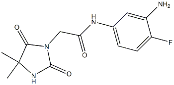 N-(3-amino-4-fluorophenyl)-2-(4,4-dimethyl-2,5-dioxoimidazolidin-1-yl)acetamide Structure