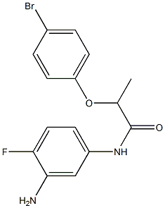 N-(3-amino-4-fluorophenyl)-2-(4-bromophenoxy)propanamide 化学構造式