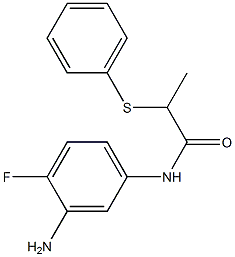 N-(3-amino-4-fluorophenyl)-2-(phenylsulfanyl)propanamide 化学構造式