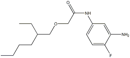 N-(3-amino-4-fluorophenyl)-2-[(2-ethylhexyl)oxy]acetamide Struktur