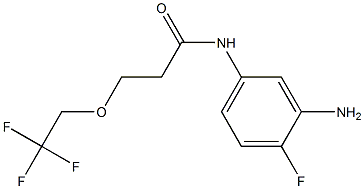 N-(3-amino-4-fluorophenyl)-3-(2,2,2-trifluoroethoxy)propanamide Struktur