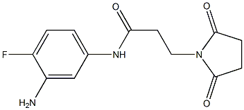 N-(3-amino-4-fluorophenyl)-3-(2,5-dioxopyrrolidin-1-yl)propanamide 结构式