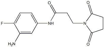 N-(3-amino-4-fluorophenyl)-3-(2,5-dioxopyrrolidin-1-yl)propanamide,,结构式