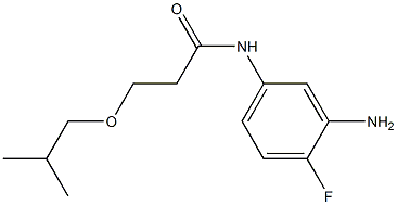 N-(3-amino-4-fluorophenyl)-3-(2-methylpropoxy)propanamide 结构式