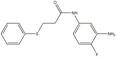 N-(3-amino-4-fluorophenyl)-3-(phenylsulfanyl)propanamide,,结构式