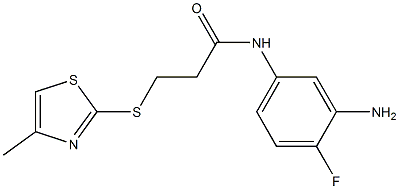 N-(3-amino-4-fluorophenyl)-3-[(4-methyl-1,3-thiazol-2-yl)sulfanyl]propanamide