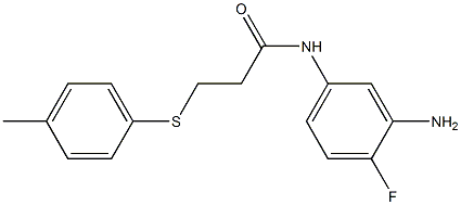 N-(3-amino-4-fluorophenyl)-3-[(4-methylphenyl)sulfanyl]propanamide