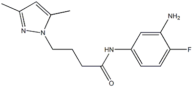 N-(3-amino-4-fluorophenyl)-4-(3,5-dimethyl-1H-pyrazol-1-yl)butanamide Struktur