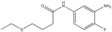 N-(3-amino-4-fluorophenyl)-4-(ethylsulfanyl)butanamide 结构式