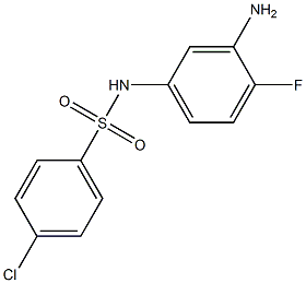N-(3-amino-4-fluorophenyl)-4-chlorobenzene-1-sulfonamide,,结构式