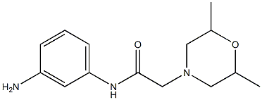 N-(3-aminophenyl)-2-(2,6-dimethylmorpholin-4-yl)acetamide Structure