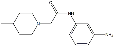 N-(3-aminophenyl)-2-(4-methylpiperidin-1-yl)acetamide,,结构式