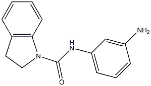 N-(3-aminophenyl)-2,3-dihydro-1H-indole-1-carboxamide Struktur