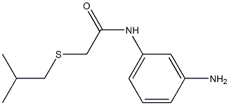 N-(3-aminophenyl)-2-[(2-methylpropyl)sulfanyl]acetamide 化学構造式