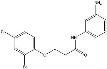 N-(3-aminophenyl)-3-(2-bromo-4-chlorophenoxy)propanamide Structure