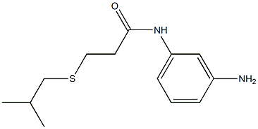 N-(3-aminophenyl)-3-[(2-methylpropyl)sulfanyl]propanamide Structure