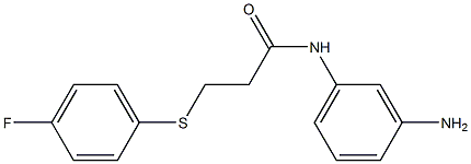 N-(3-aminophenyl)-3-[(4-fluorophenyl)sulfanyl]propanamide Structure