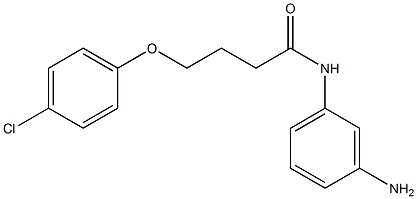 N-(3-aminophenyl)-4-(4-chlorophenoxy)butanamide 化学構造式