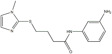 N-(3-aminophenyl)-4-[(1-methyl-1H-imidazol-2-yl)sulfanyl]butanamide,,结构式