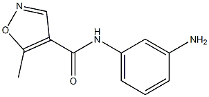 N-(3-aminophenyl)-5-methylisoxazole-4-carboxamide,,结构式