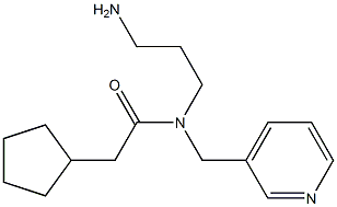 N-(3-aminopropyl)-2-cyclopentyl-N-(pyridin-3-ylmethyl)acetamide 结构式