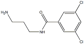 N-(3-aminopropyl)-3,5-dichlorobenzamide 化学構造式