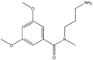 N-(3-aminopropyl)-3,5-dimethoxy-N-methylbenzamide 化学構造式