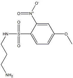 N-(3-aminopropyl)-4-methoxy-2-nitrobenzene-1-sulfonamide Struktur