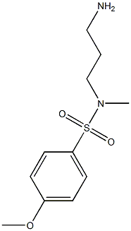 N-(3-aminopropyl)-4-methoxy-N-methylbenzene-1-sulfonamide,,结构式