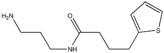 N-(3-aminopropyl)-4-thien-2-ylbutanamide 化学構造式