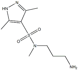 N-(3-aminopropyl)-N,3,5-trimethyl-1H-pyrazole-4-sulfonamide 化学構造式