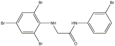 N-(3-bromophenyl)-2-[(2,4,6-tribromophenyl)amino]acetamide Struktur
