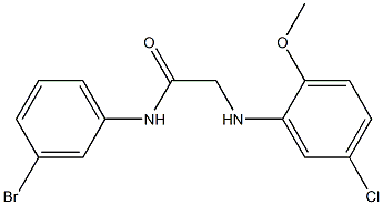 N-(3-bromophenyl)-2-[(5-chloro-2-methoxyphenyl)amino]acetamide,,结构式