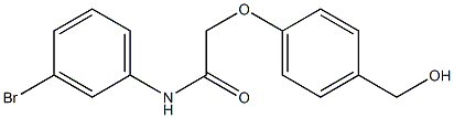 N-(3-bromophenyl)-2-[4-(hydroxymethyl)phenoxy]acetamide Structure