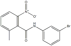 N-(3-bromophenyl)-2-methyl-6-nitrobenzamide 化学構造式