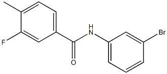 N-(3-bromophenyl)-3-fluoro-4-methylbenzamide 化学構造式