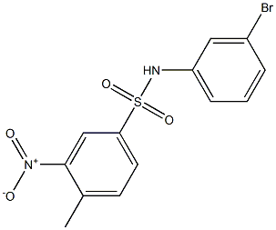 N-(3-bromophenyl)-4-methyl-3-nitrobenzene-1-sulfonamide Structure