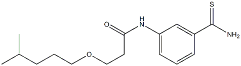 N-(3-carbamothioylphenyl)-3-[(4-methylpentyl)oxy]propanamide Structure