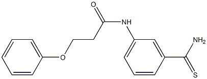 N-(3-carbamothioylphenyl)-3-phenoxypropanamide,,结构式