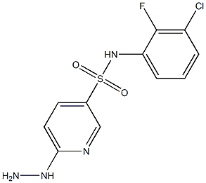 N-(3-chloro-2-fluorophenyl)-6-hydrazinylpyridine-3-sulfonamide Structure